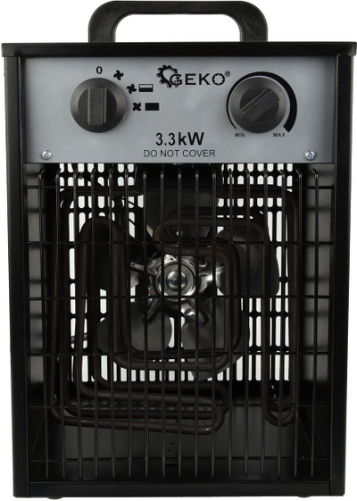 Електричен грејач GEKO, 3.3kW, со вентилатор, сив