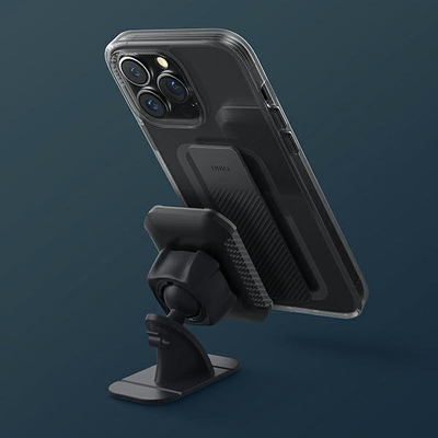 Mbrojtëse telefoni Uniq Heldro Mount për iPhone 14 Pro Max 6.7", me rrip, gri