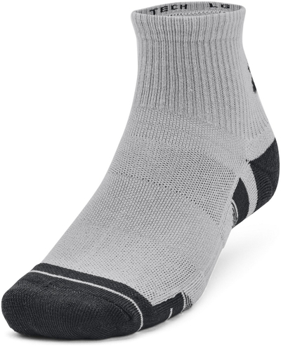 Çorape sportive Under Armour Performance Tech Quarter, set 3 palë, gri