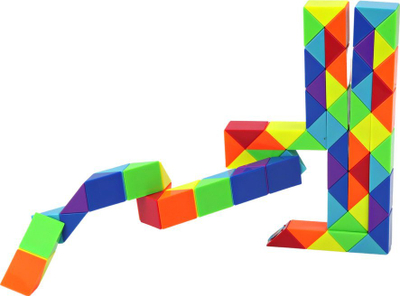 Lojë puzzle Bricks Arcade Snake, 72 copa, me plot ngjyra