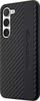 Mbulese telefoni Mercedes AMG për Samsung Galaxy S23 Plus, HardCase karbon, dizajn Stripe, e zezë