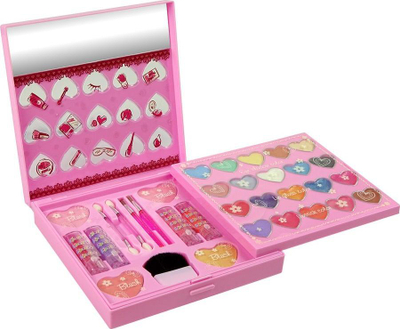 Set grimi për kalamaj Leantoys Large Palette, paletë e madhe bojrash grimi, rozë