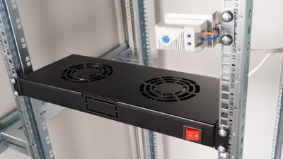 Modul ftohës rack Equip 19", 1U, 2 ventilatorë, i zi
