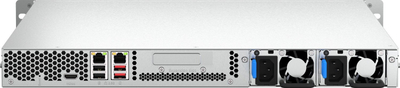 NAS rrjeti QNAP TS-464U-RP-8G, 1U rackmount, 4 slote, argjendt