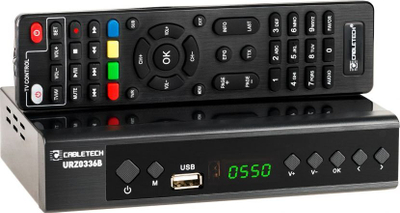 Marrës DVB T Cabletech URZ0336B, USB, ekran dixhital, i zi