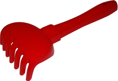 Lodër grabujë rëre Polesie Nr. 5, plastike, për plazh dhe kopsht, jeshile me të kuqe