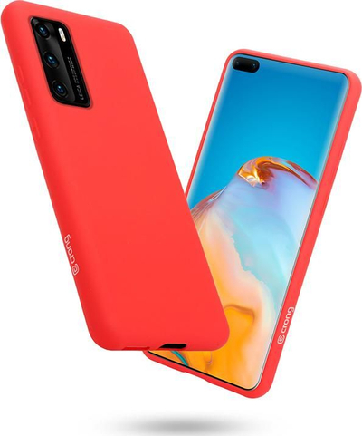 Kover telefoni Crong Color Cover për Huawei P40, silikoni, e kuqe