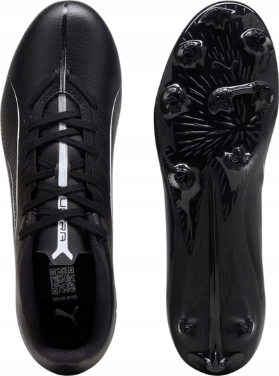 Këpucë futbolli Puma Ultra 5 Play FG AG M 107689 02, për bari natyral dhe artificial, të zeza