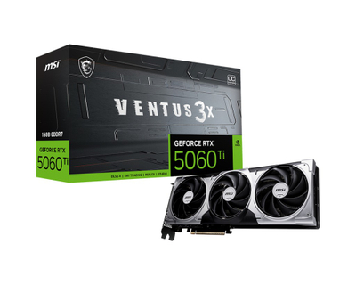 Kartë grafike MSI GeForce RTX 5060 Ti VENTUS 3X OC, 16GB GDDR7, PCIe, gri