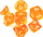 Set zaresh Rebel RPG Crystal, 7 copë, portokalli
