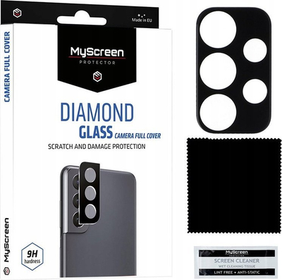 Mbrojtës kamerje MyScreen për Samsung Galaxy A33 A53 A73, xham i temperum, Full Cover, i zi