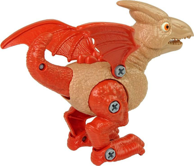 Lodër dinosaur Leantoys Pterodactyl DIY, me vezë, me kaçavidë, shumëngjyrëshe