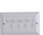 Panel muror Lanview CAT6 Faceplate, 4 porta, UK Type, i bardhë