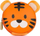 Portofol me varëse Boppi Tiny Trekker Keychain Pouch Tiger BB103G, me kordone që tërhiqen, me dizajn tigër, portokalli