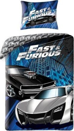 Komplet shtroje për femijë Fast & Furious, 2 cope, 140x200cm, i kaltër