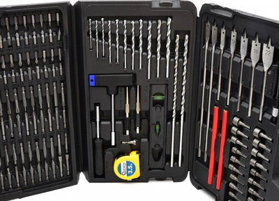 Set veglash GEKO G38113, 217 copë, stërvita dhe bita, në valixhe plastike