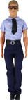Kukull Kevin Leantoys, me syze, me këmishë kaltërosh, me pantallona blu të errëta