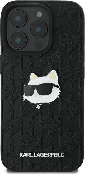 Futrollë Karl Lagerfeld KLHCP16LPGKLCHPK, hardcase për iPhone 16 Pro 6.3", e zezë