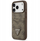 Mbulesë telefoni Guess Hardcase 4G Double Card Triangle, për iPhone 17 Pro, me MagSafe, kafe