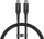 Kabllo USB Crong Armor Link, USB C në USB C, 1.2m, 100W, e zezë