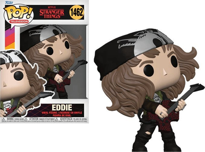 Figurinë Funko Pop Stranger Things Eddie 1462, vinyl, me kitarë, shumngjyrshe