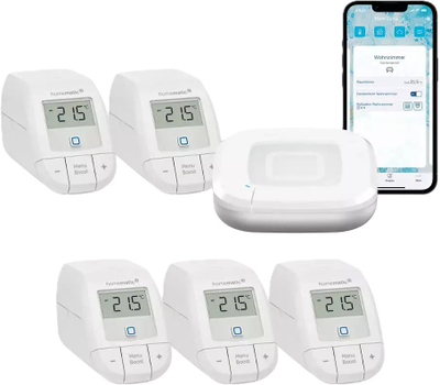 Set fillestar ngrohje EQ-3 Homematic IP Heating Basic, për 5 radiatorë, i bardhë