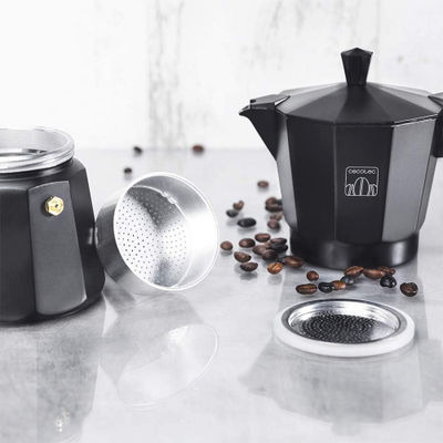 Xhezve italiane Cecotec Monkclassic 900, 450 ml, 9 filxhan kafe, e zezë