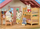 Set loje Sylvanian Families Hilltop Terrace, me shpi 2 kate, 2 goca Milk Rabbit, shumëngjyrësh
