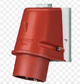 Prizë murale industriale Mennekes MEN804, 32A, 400V, IP44, e kuqe