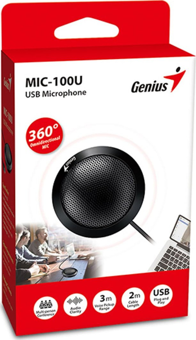 Mikrofon konferencash Genius MIC-100U, USB, i zi