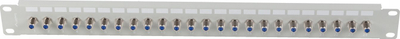 Patch panel Lanberg Type F, 24 porta, 19", gri