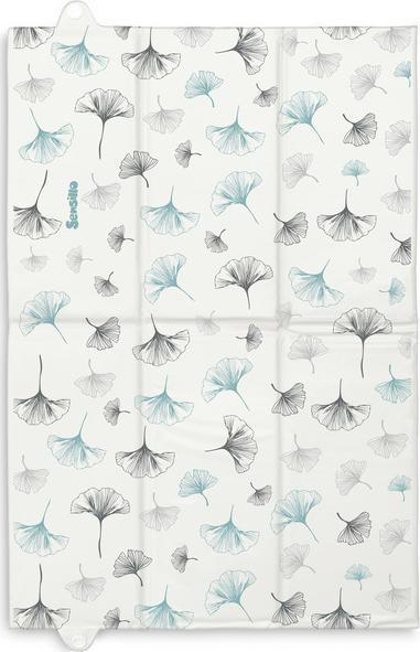Tapet ndërrimi bebe Sensillo Travel Mat Botanical Blue, 58x40cm, i papërshkueshëm nga uji, blu