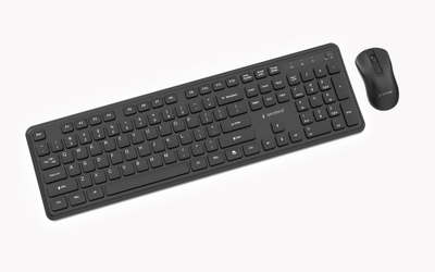 Set tastierë dhe mi Gembird Slim Pro Business KBS-WPS-01, wireless 2.4 GHz, layout US, i zi