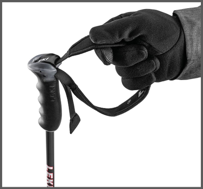 Shkopinj ski Leki Neolite Carbon, karbon i lehtë, doreza ergonomike, të zinj