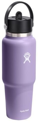 Термо шише Hydro Flask Travel Bottle, 32oz, капак со сламка Flex Straw, црно