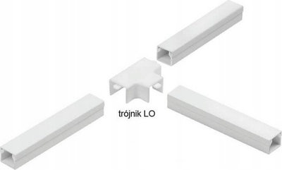 T поврзувач за електрични ленти LO 14x14, пластичен, бел