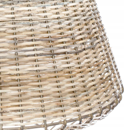 Llampë tavoline Wicker Cheraw, 29 x 33.5 cm, metal edhe kallam, bezhë