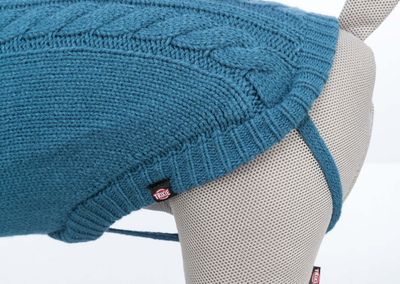 Pulovër për qen Trixie Kenton, 30cm, lesh akrilik, blu