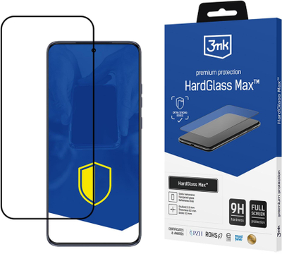 Xham mbrojtës 3MK HardGlass Max për Motorola Edge 50 Neo, plotësisht ekran, i zi