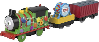 Lodër tren me motor Fisher Price Thomas &amp; Friends Party Train Percy, me bateri, për kalamaj 3+