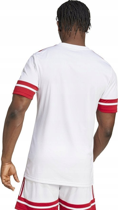 Bluzë sportive adidas Squadra 25 M JG5829, poliester 100%, teknologji AEROREADY, e bardhë