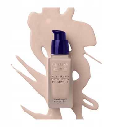 Bazë kremi Claresa Natural Skin Tinted Serum Foundation 1C Light Cool, 32ml, për lëkurë të çelët