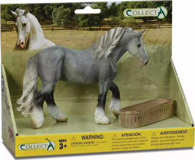 Figurë loje CollectA Horse and Trough, set me kalë edhe korito, për kalamaj 3+