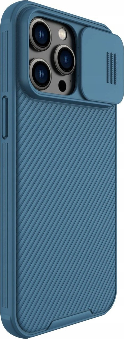 Mbështjellës telefoni Nillkin Camshield Pro, për iPhone 14 Pro Max, i kaltër