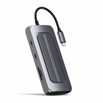 Përshtatës Satechi Aluminium USB-C Multiport MX, i hirtë