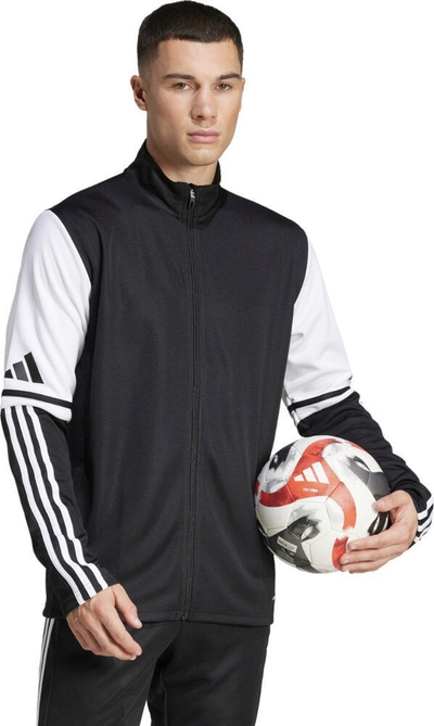 Bluzë trajnimi për meshkuj Adidas Squadra 25 Training JE2774, teknologji Aeroready, 100% poliester, e zezë