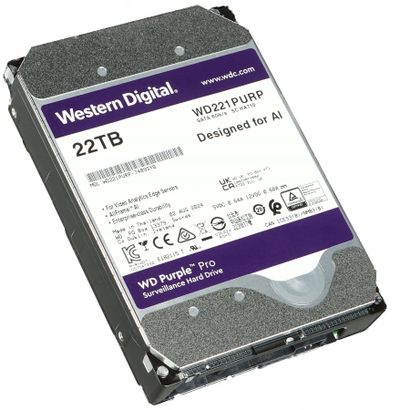 Внатрешен диск Western Digital WD Purple Pro HDD-WD221PURP, 22TB, 3.5\", 24/7