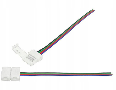 Konektor për shirit LED Lamex LX1075, 10mm, RGB, i bardhë
