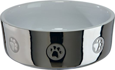 Enë qeramike për qen Trixie, 1.5L, 19 cm, ngjyrë argjendi