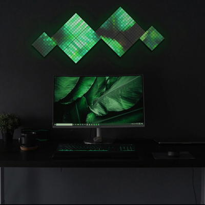 Panele LED inteligjente Twinkly Squares Combo Pack, 6 blloqe RGB, 64 piksel secili, shumëngjyrëshe
